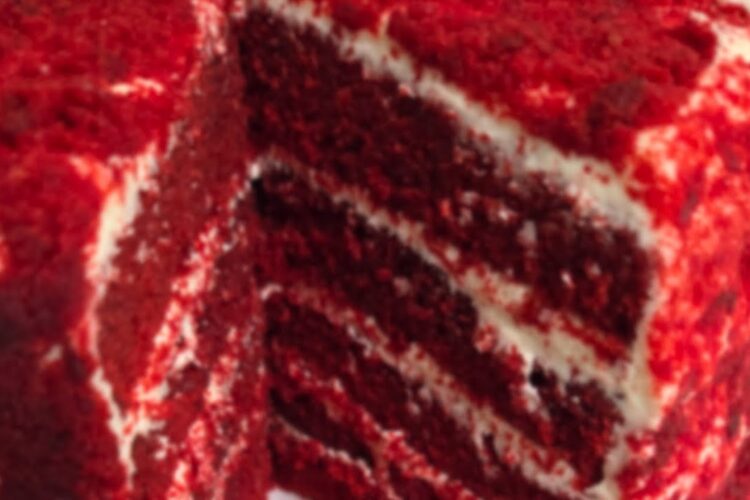 Five Layer Red Velvet Cake with Vanilla Bean Cream Cheese Frosting #recipe #video #redvelvetcake