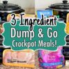 6 DUMP & GO CROCKPOT DINNERS | The BEST Quick & EASY 3-INGREDIENT Slow Cooker Meals | Julia Pacheco