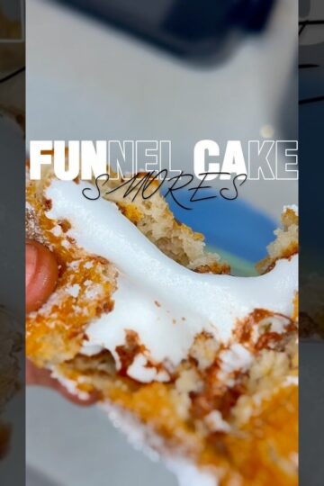 Funnel Cake Smores ! #shorts #dessert #sweet #recipe #smores