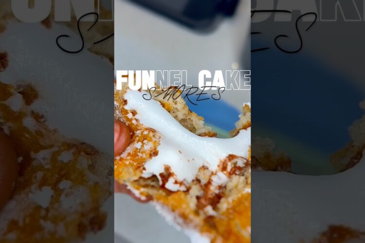 Funnel Cake Smores ! #shorts #dessert #sweet #recipe #smores