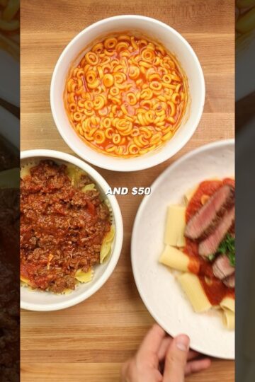Cheap Vs Expensive Pasta #cooking #food #foodasmr #recipe