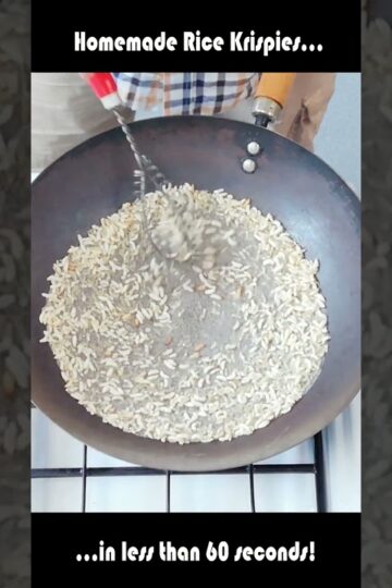 Homemade Rice Krispies in less than a minute!  #shorts #ricekrispies #puffedrice #viralvideo