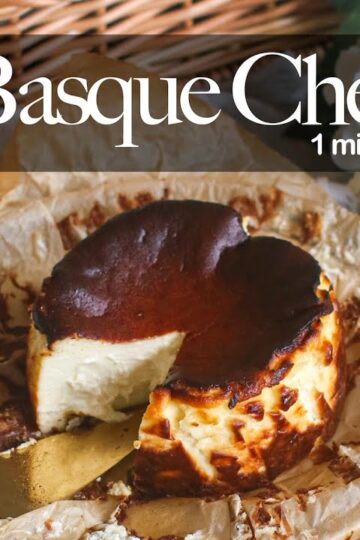 Burnt Basque Cheesecake | Super Easy 1 Minute Recipe Video #SHORTS
