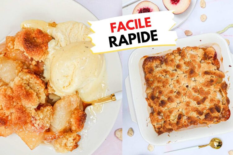 CRUMBLE PÊCHE FACILE ET RAPIDE ( et absolument délicieux !)
