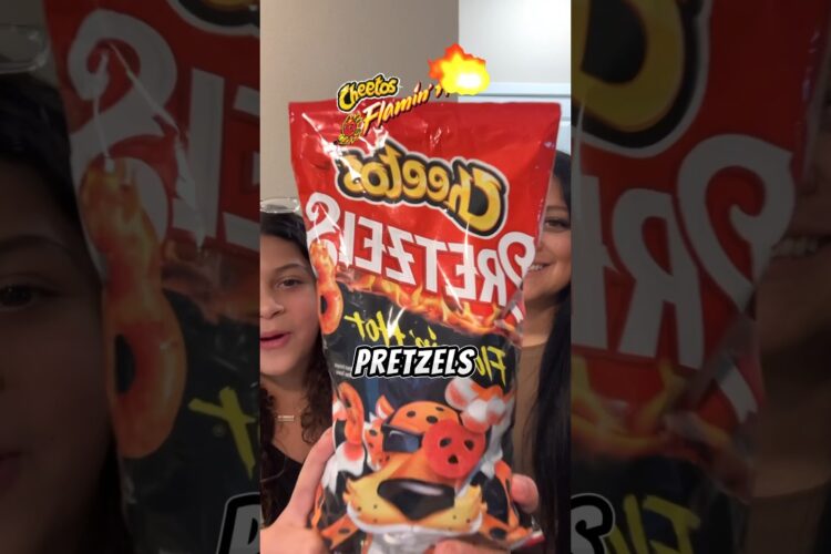 Trying The New Flamin' Hot Cheetos Pretzels!