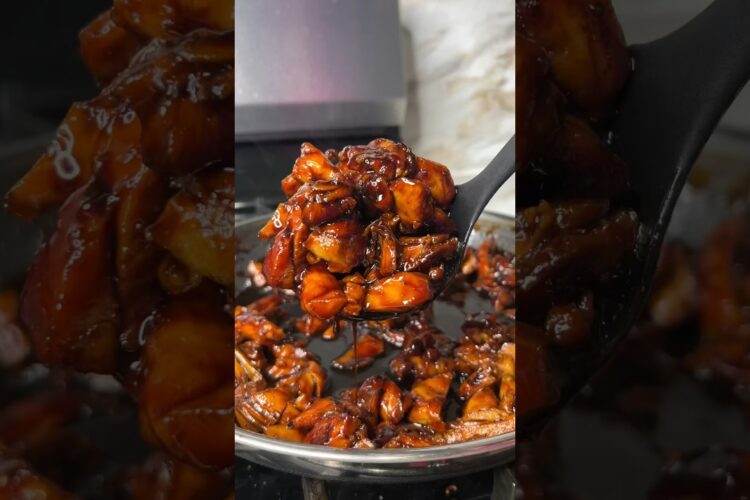 Bourbon Chicken 🍗| Quick & Easy Dinner Recipe| Under $20 Meal #easymeals #recipe #shorts #chicken