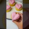 Cupcake decorating hack: melt buttercream to make perfect heart shaped frosting!