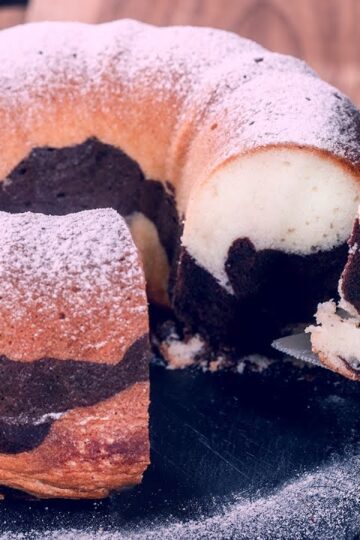 Marble Bundt Cake - Moist Vanilla and Chocolate Marble Cake