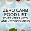 Zero Carb Food List that Keeps Keto and Ketosis Simple