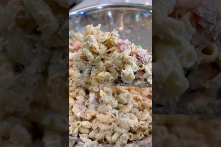 The Best Tuna Macaroni Salad Recipe! 🤤 #food #foodie #shorts