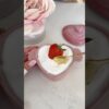 Single-Serve Strawberry Shortcake🍰 #strawberry #shortcake #yum #cake #mini #heart #asmr #shorts
