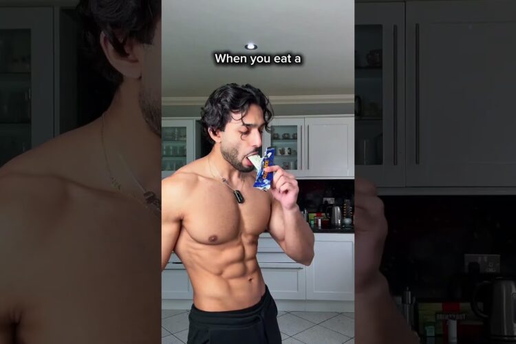 Chocolate vs protein bar #health #food