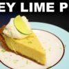 Key lime pie with graham cracker crust