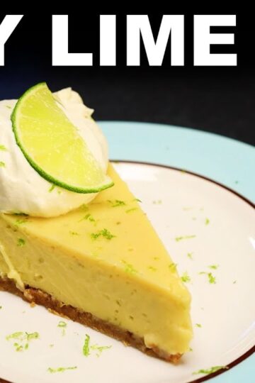 Key lime pie with graham cracker crust