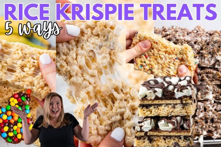 Rice Krispie Treats Recipes 5 ways - chocolate, peanut butter, banana, cake batter and Disney!