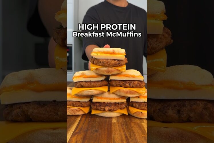 High Protein Meal Prep Breakfast McMuffins! 💪🏼 #highprotein #mealprep #foodie #healthyrecipes