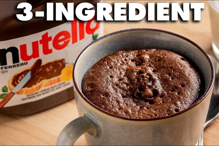 3 Ingredient Nutella Brownies In A Mug Recipe!
