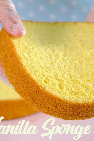 Fluffy Moist Vanilla Sponge Cake. Perfect for Birthday Cake!