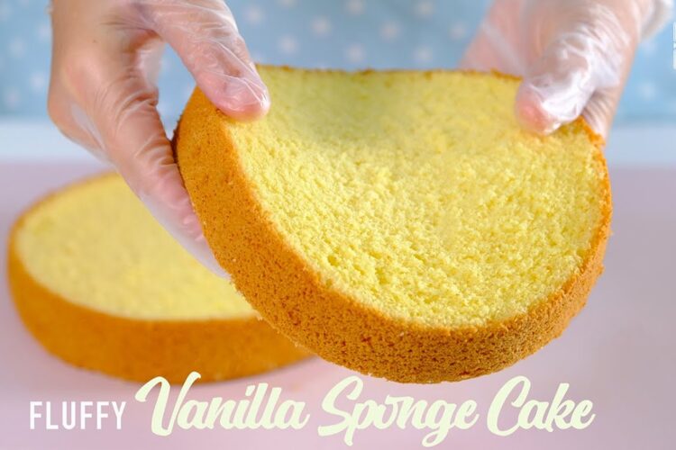 Fluffy Moist Vanilla Sponge Cake. Perfect for Birthday Cake!