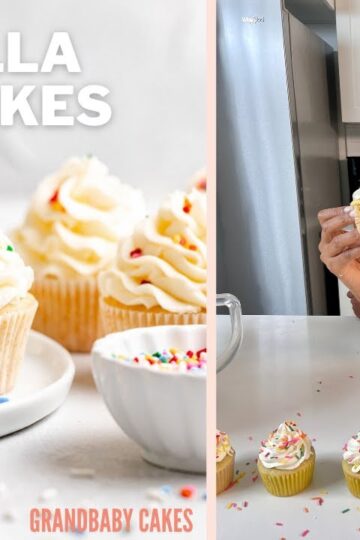 Sweet Vanilla Cupcakes | Grandbaby Cakes