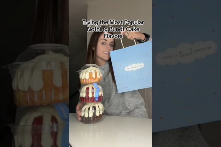 Trying the most popular Nothing Bundt Cake Flavors 🩵🎂 #nothingbundtcake #bundtcake #cake #dessert