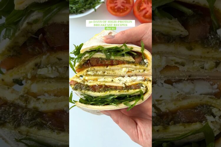 High-protein Breakfast Wrap😍 30G protein! #highprotein #healthyrecipes #breakfastideas