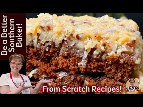 Homemade German Chocolate Sheet Cake - Mama's Old Fashioned Southern Recipes