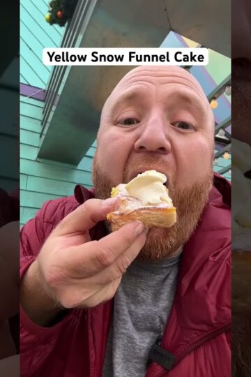 Yellow Snow Funnel Cake at Knott’s