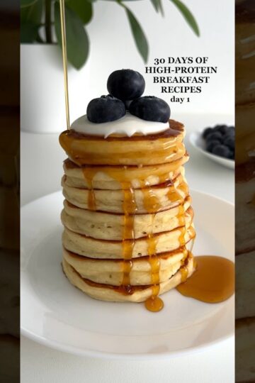 High-protein Breakfast Idea: Fluffy Pancakes🤩 #highprotein #healthyrecipes #glutenfree
