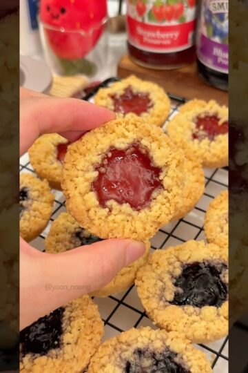 Jam Crumble Cookies 🍓