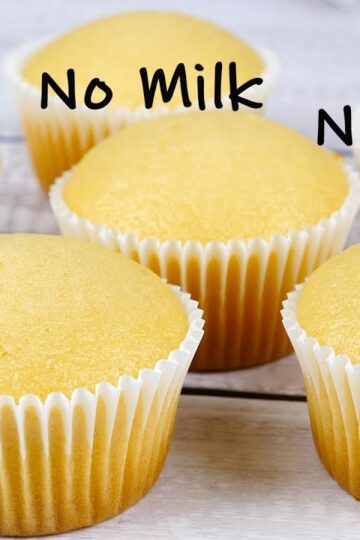 Super Moist Vanilla Cupcakes | No Egg No Milk No Butter Cake