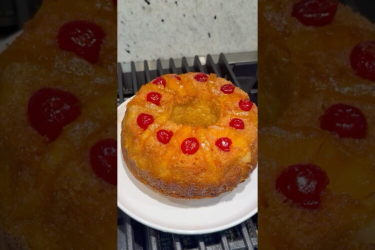 ￼ Pineapple upside down Bundt cake recipe #recipe #baking #cake #pineapple #fypシ゚  #cakerecipe #fyp