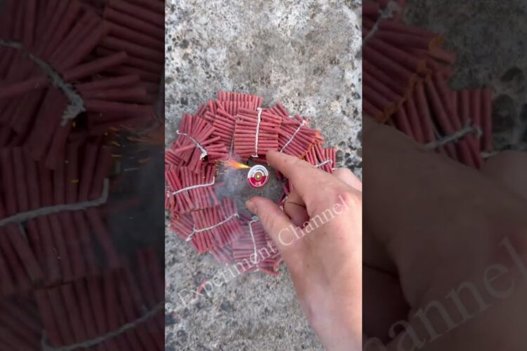 1000 crackers #shorts #firework #cracker #trick #diy