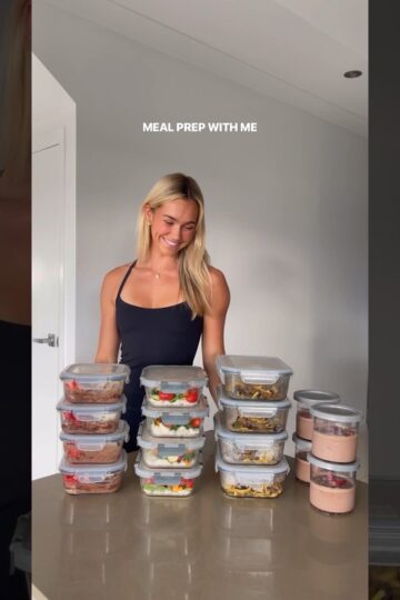 meals prepped ready for a big week of training