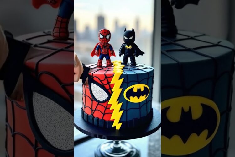Spider Man vs Batman Cake! 🕷️🦇 Who Would YOU Pick First