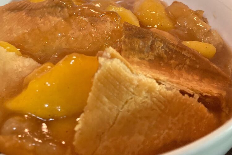 OLD SCHOOL FRESH PEACH 🍑 COBBLER (THE BEST PEACH 🍑 COBBLER YOU WILL EVER EAT OR CAN MAKE)