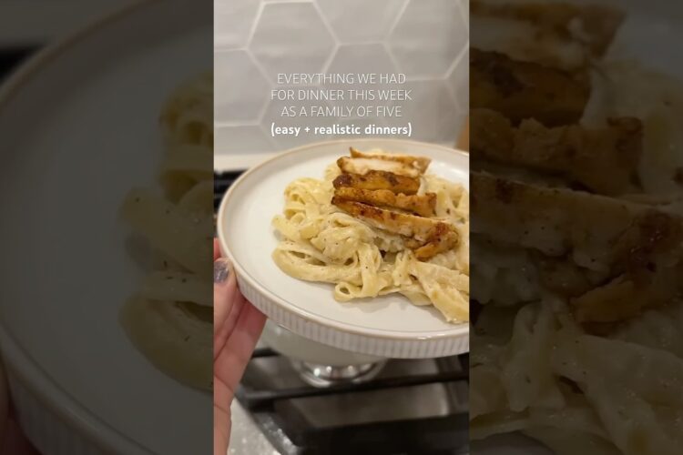 a week of realistic family dinners we had as a family of five #dinnerideas #easydinners #easyrecipes