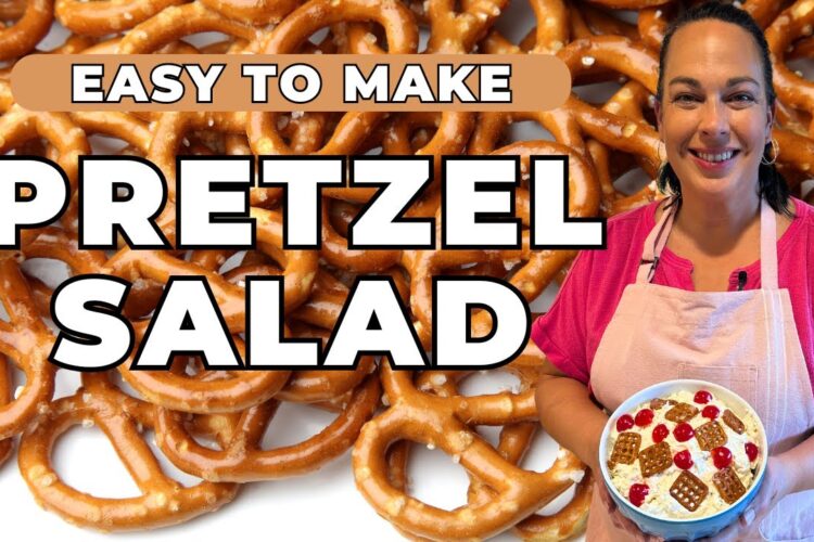 Easy to Make PRETZEL SALAD - Try This Easy Side Dish! #sidedish #sidedishrecipe #pretzels