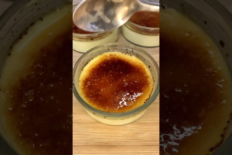 👩🏼🍳Recette FACILE : 🍮 Crème brûlée 🇫🇷 #asmr #food #recipe #satisfying #vanilla #sugar #france
