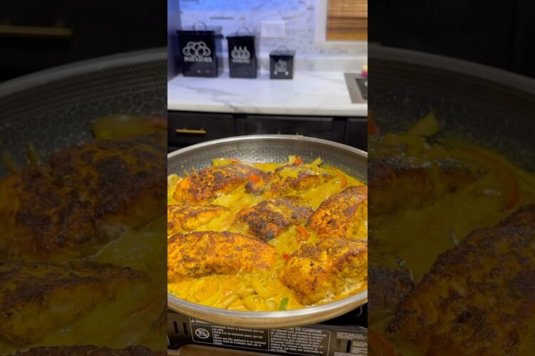 Coconut Curry Salmon! An Easy Weeknight Dinner #curry #coconutcurry #salmon #jamaicanfood #thaifood