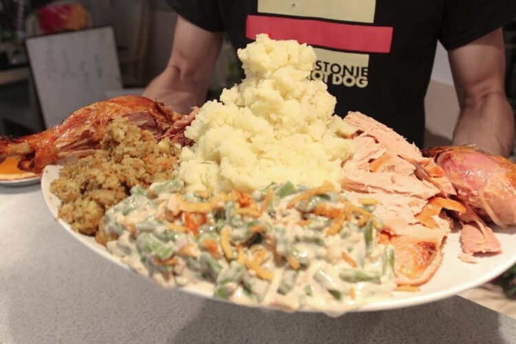 Largest Plate of Thanksgiving Food Ever