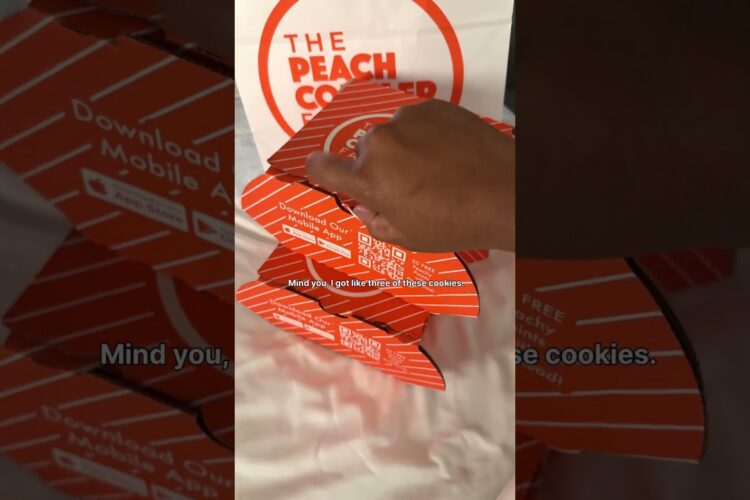 Why did nobody tell my The Peach Cobbler Factory cookies were HUMUNGOUS 😳 They are so good though!