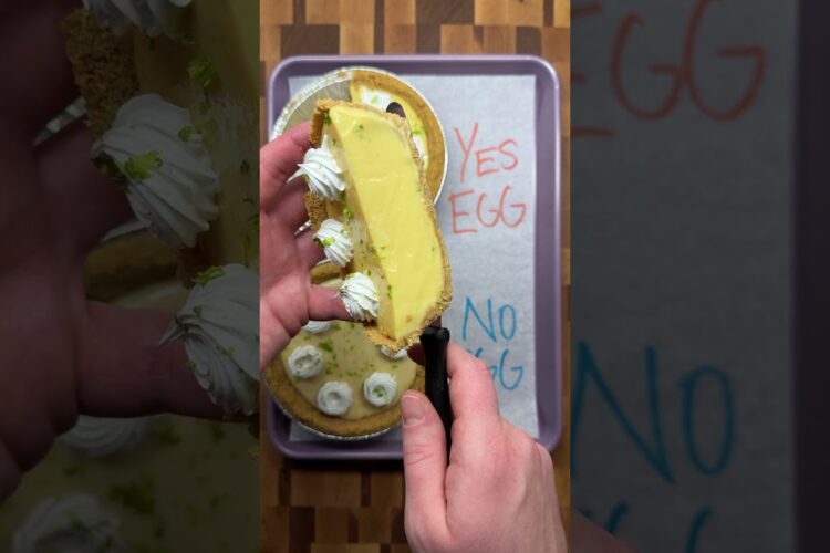 Egg vs Eggless Key Lime Pie #baking