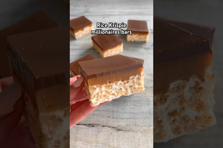 How to make rice krispie millionaires 😍 #recipe #chocolate #caramel
