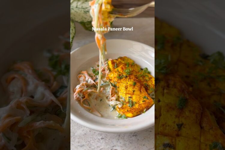 Healthy | 15 Minutes | Weightloss Friendly MASALA PANEER BOWL🥰