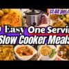 Crockpot Cooking For One | 10 One Serving Slow Cooker Walmart Meals For $14.36