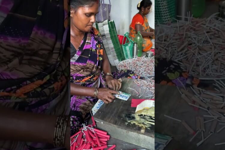 how Crackers Is Made💯🔥 #crackerssivakasi #crackersmaking #crackers