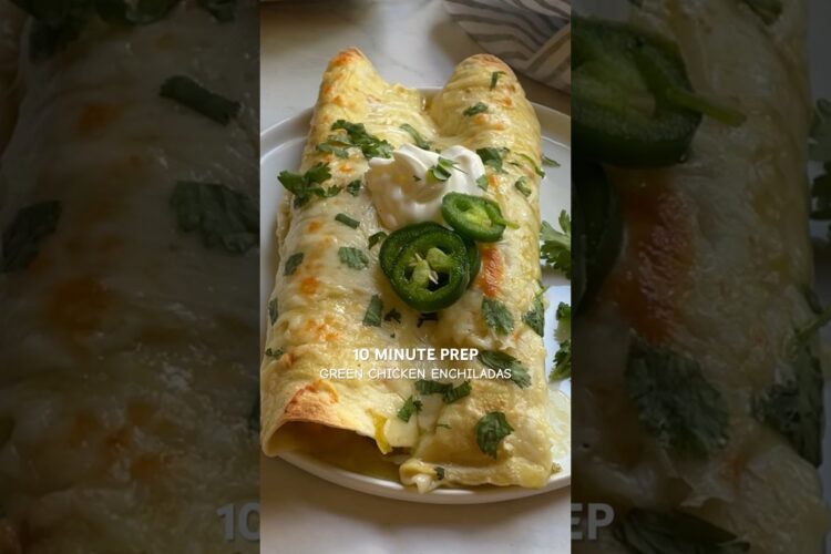 Easy Green Chicken Enchiladas