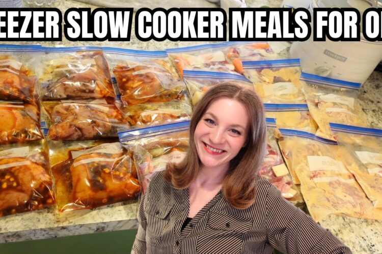 SLOW COOKER FREEZER MEAL PREP FOR ONE! SINGLE SERVING CROCKPOT DUMP & GO RECIPES!