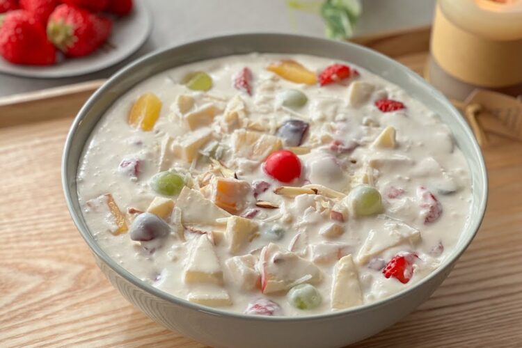 How to Make Ambrosia Fruit Salad Recipe | Creamy Fruit Dessert Recipe perfect for any occasion